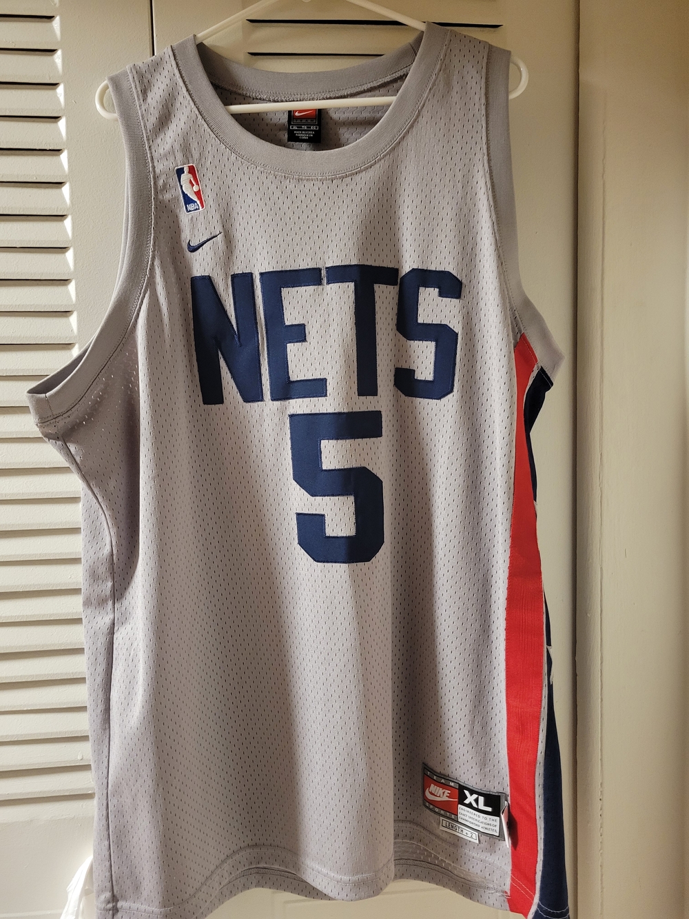 Vintage Nike Jason Kidd #5 New Jersey Nets Basketball Jersey Men’s Size XLarge
